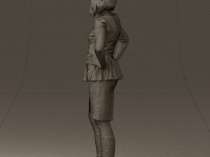 woman in turquoise dress 0579 3d print ready 3D Baskı Modeli