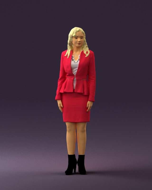 woman in pink 0581 3d print ready 3D Baskı Modeli .c4d .max .obj .3ds .fbx .stl .blend 