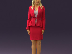 woman in pink 0581 3d print ready 3D Baskı Modeli