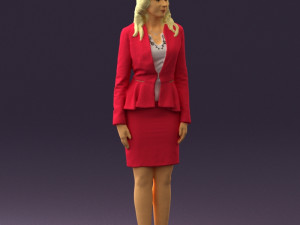 woman in pink 0581 3d print ready 3D Baskı Modeli