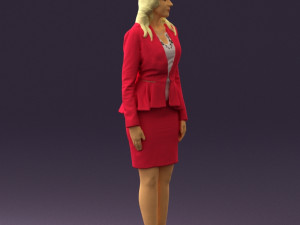 woman in pink 0581 3d print ready 3D Baskı Modeli