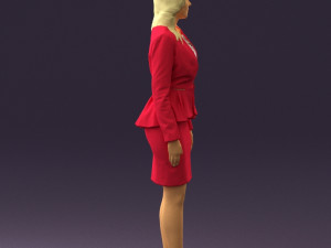 woman in pink 0581 3d print ready 3D Baskı Modeli