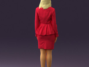 woman in pink 0581 3d print ready 3D Baskı Modeli
