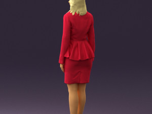 woman in pink 0581 3d print ready 3D Baskı Modeli
