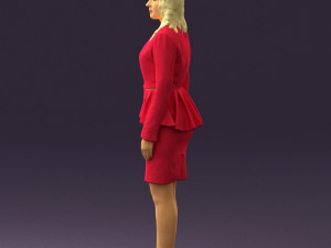 woman in pink 0581 3d print ready 3D Baskı Modeli