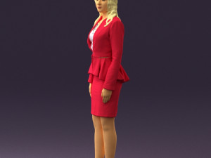 woman in pink 0581 3d print ready 3D Baskı Modeli