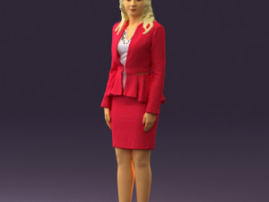 woman in pink 0581 3d print ready 3D Baskı Modeli