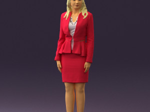 woman in pink 0581 3d print ready 3D Baskı Modeli