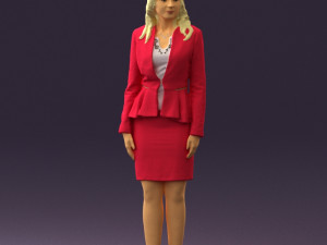 woman in pink 0581 3d print ready 3D Baskı Modeli