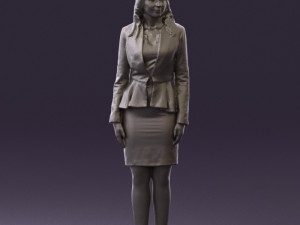 woman in pink 0581 3d print ready 3D Baskı Modeli