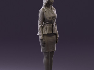 woman in pink 0581 3d print ready 3D Baskı Modeli