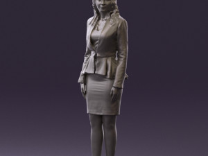 woman in pink 0581 3d print ready 3D Baskı Modeli