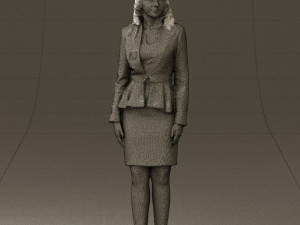 woman in pink 0581 3d print ready 3D Baskı Modeli