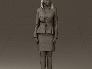 woman in pink 0581 3d print ready 3D Baskı Modeli