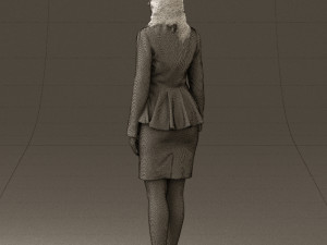 woman in pink 0581 3d print ready 3D Baskı Modeli
