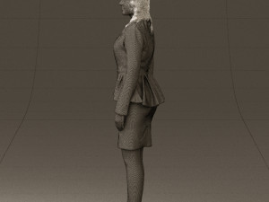 woman in pink 0581 3d print ready 3D Baskı Modeli