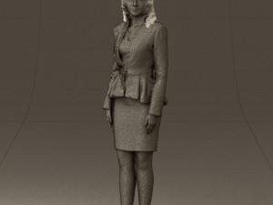 woman in pink 0581 3d print ready 3D Baskı Modeli