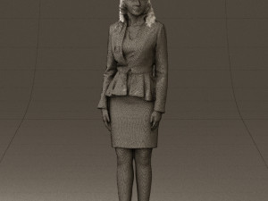 woman in pink 0581 3d print ready 3D Baskı Modeli