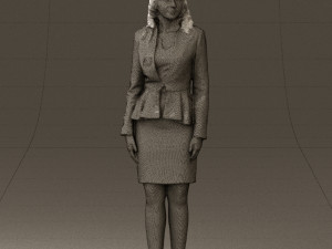 woman in pink 0581 3d print ready 3D Baskı Modeli