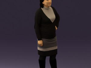 woman in black and gray 0582 3d print ready 3D Baskı Modeli