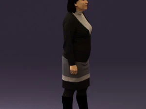 woman in black and gray 0582 3d print ready 3D Print Model