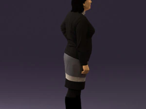woman in black and gray 0582 3d print ready 3D Print Model