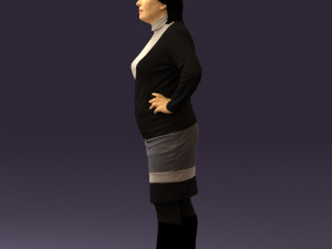 woman in black and gray 0582 3d print ready 3D Baskı Modeli