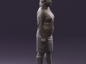 woman in black and gray 0582 3d print ready 3D Print Model
