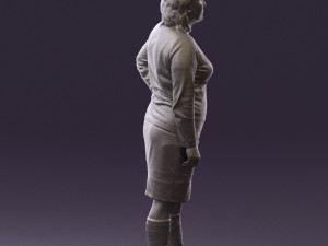 woman in black and gray 0582 3d print ready 3D Baskı Modeli