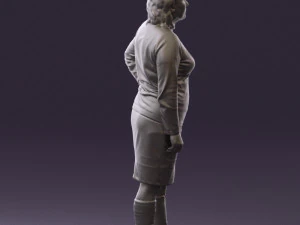 woman in black and gray 0582 3d print ready 3D Print Model