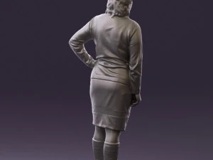 woman in black and gray 0582 3d print ready 3D Print Model