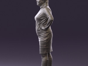 woman in black and gray 0582 3d print ready 3D Baskı Modeli