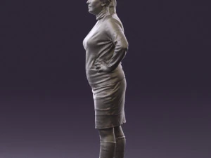woman in black and gray 0582 3d print ready 3D Print Model