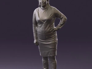 woman in black and gray 0582 3d print ready 3D Print Model