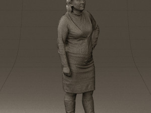 woman in black and gray 0582 3d print ready 3D Baskı Modeli