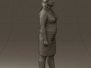 woman in black and gray 0582 3d print ready 3D Print Model