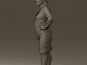 woman in black and gray 0582 3d print ready 3D Baskı Modeli