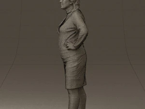 woman in black and gray 0582 3d print ready 3D Print Model