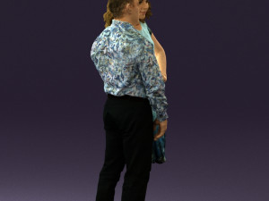 woman and man in dance dresses 0584 3D Модель