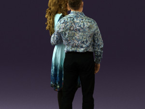 woman and man in dance dresses 0584 3D Модель
