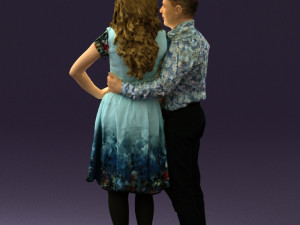 woman and man in dance dresses 0584 3D Модель