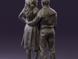 woman and man in dance dresses 0584 3D Модель