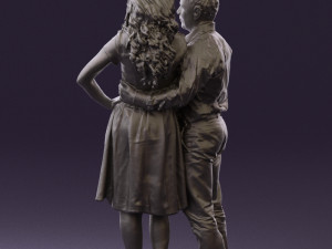 woman and man in dance dresses 0584 3D Модель