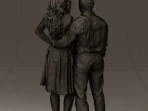 woman and man in dance dresses 0584 3D Модель