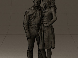 woman and man in dance dresses 0584 3D Модель