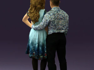 woman and man in dance dresses 0584 3d print ready 3D Print Model