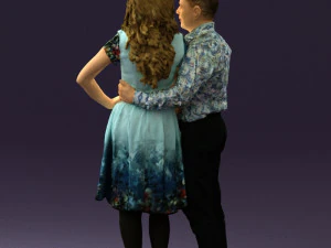 woman and man in dance dresses 0584 3d print ready 3D Print Model