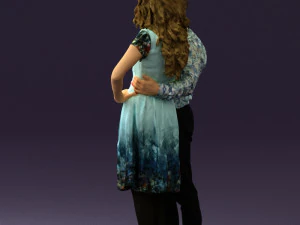 woman and man in dance dresses 0584 3d print ready 3D Print Model