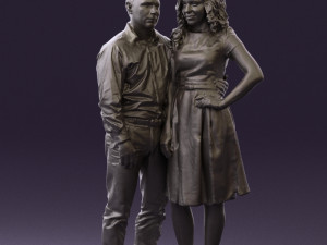 woman and man in dance dresses 0584 3d print ready Modèles 3D en vedette