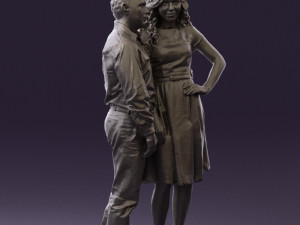 woman and man in dance dresses 0584 3d print ready Modèles 3D en vedette